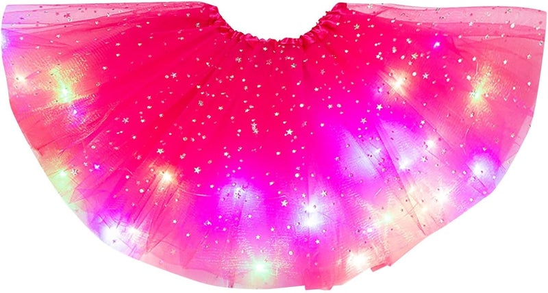 Niturfty Girl Tutu Skirts, 2-8 Years Baby Girls Light Up LED Tutu Skirt Magic Light Princess LED Dancing Skirt Tulle Ballet - Image 1
